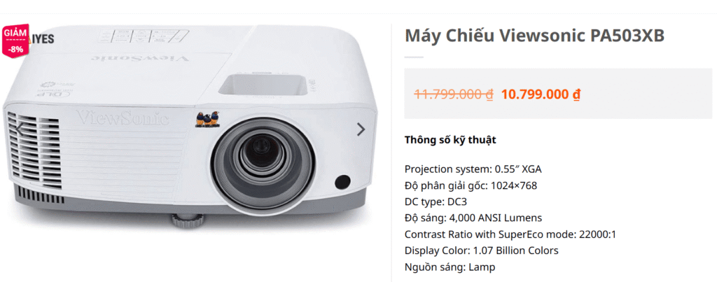 Máy Chiếu Viewsonic PA503XB
