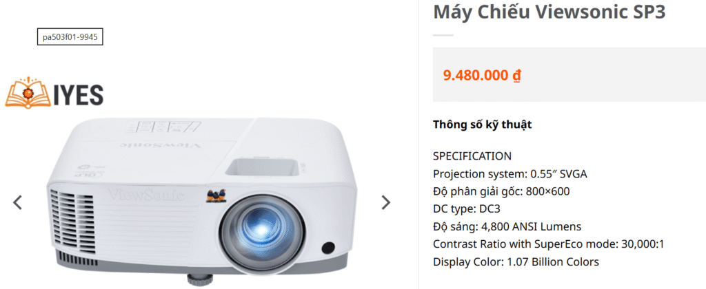 Máy Chiếu Viewsonic SP3