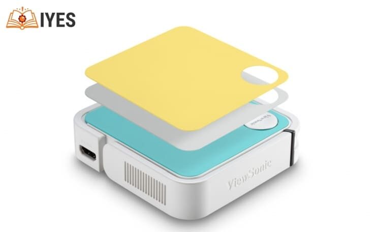 Chân đế máy chiếu mini ViewSonic M1 thiết kế có thể thay đổi màu sắc 